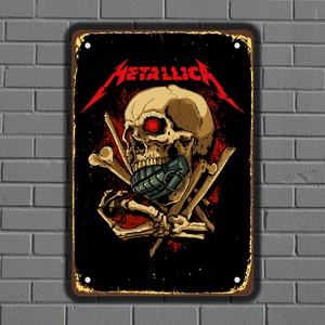  Metallica - музикална метална декоративна табелка