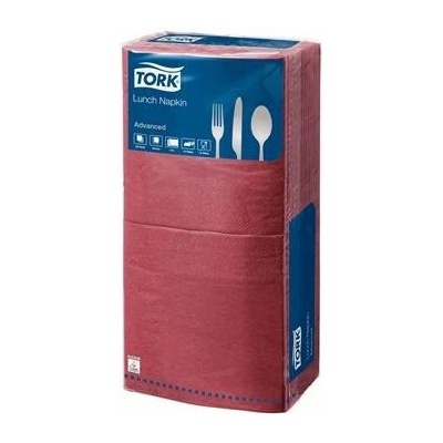 TORK Ubrousky 1/4 sklad 2V Advanced Lunch bordó 200ks 32x32cm