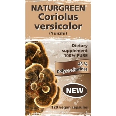 Naturgreen Coriolus versicolor outkovka pestrá vegan 120 kapsúl