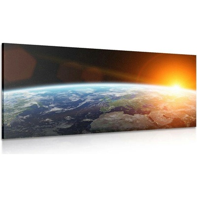 Obraz pohled na planetu z vesmíru - 100x50