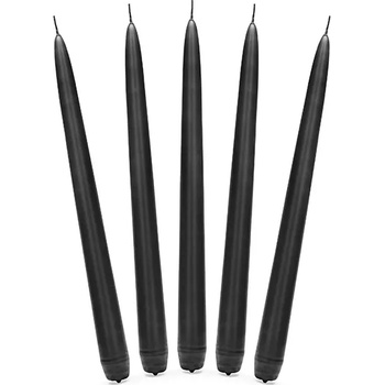 Image 1 of PartyDeco Конична свещ черна - мат 24см