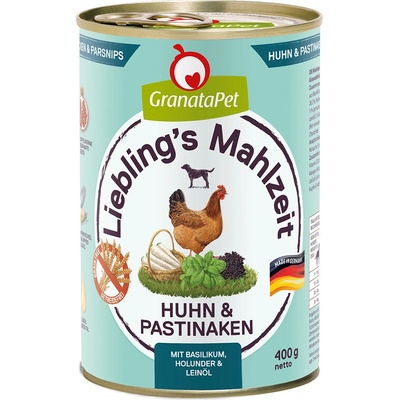 GranataPet Lieblings Mahlzeit kuracie a paštrnák 6 x 400 g