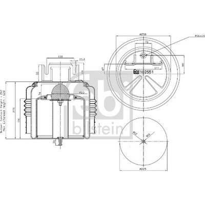 Mech pneumatického pruženia, vzduchové pruženie FEBI BILSTEIN 102551