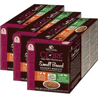 Wellness Core Dog Small Breed Фермерски избор 3 x (6 x 85 г)