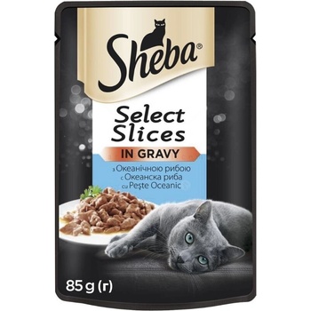 Sheba select Slices Tuna in gravy пауч за котки с филенца риба тон в сос грейви 85gr