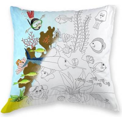 Veba polštář Gola satén Moře voskovky 40x40