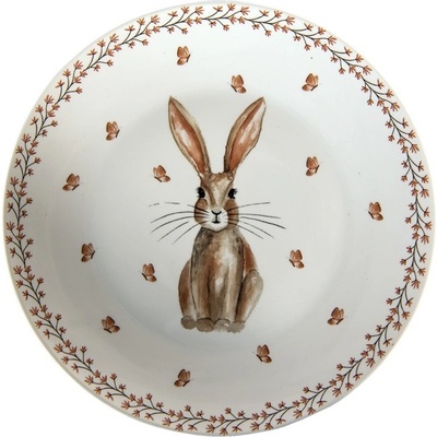 Clayre & Eef Dezertní talířek Rustic Easter Bunny - 20*2 cm