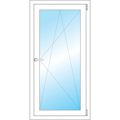 OKNA HNED Plastové okno 60x119 cm (600x1190 mm) bílé otevíravé a sklopné pravé