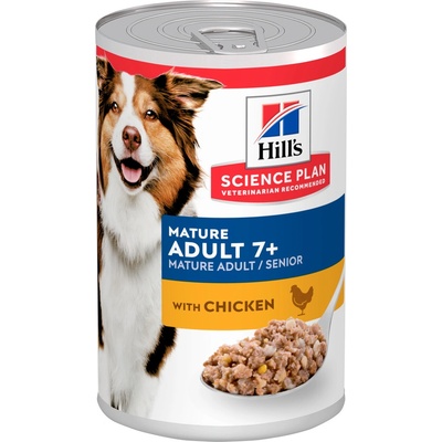Hill's Science Plan konzerva pre staršie psy s kuracím 370 g
