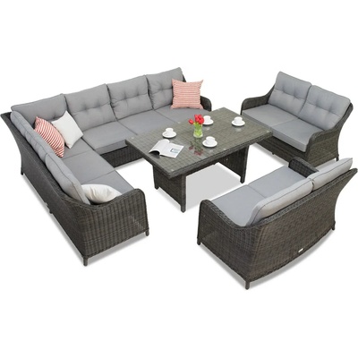 Garden Point Градински комплект с ъглов Toledo Comida 9 антрацит Garden Point (GAP132-COM9)