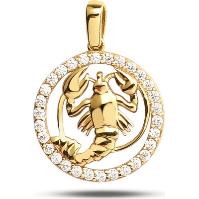 Lillian Vassago Zlatý přívěsek znamení Rak LLV95 GP001
