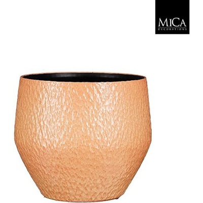Mica КАШПА КЕРАМИЧНА КРЪГЛА morris Ø28х25см ОРАНЖЕВО (1111704)