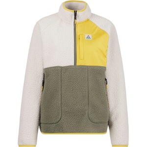 Passenger Дамски поларен пуловер Passenger Women's Home 2.0 1/2 Zip Recycled Sherpa Fleece Fleece jacket - Vintage White / Dusty Olive - размер XL (105-6082-0515)
