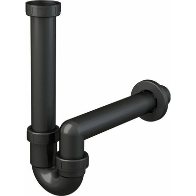 Alcadrain Dřezový sifon s převlečenou maticí 6/4", černá A80-DN40-ECO