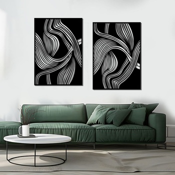 Decono Метална Декорация Абстрактен Сет