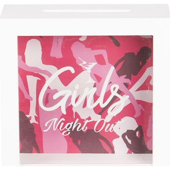 Dřevěná pokladnička Girls Night Out 15*5*15 cm