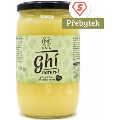 Natu přepuštěné Máslo Ghí Natural 720 ml – Zboží Dáma