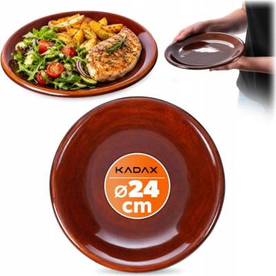 KADAX TALÍŘ HLUBOKÝ KAMENINA 24cm HNĚDÝ