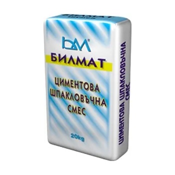 Image 1 of БИЛМАТ ШПАКЛОВЪЧНА СМЕС БИЛМАТ 20кг ЦИМЕНТОВА СИВА (1040120)