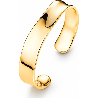 Pandora Pevný otvorený pozlátený náramok s organickým tvarom Shine Essence 563302C00