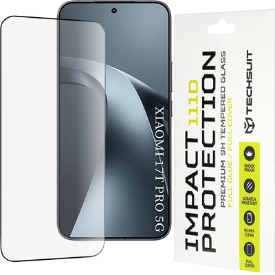Techsuit Стъклен протектор за Xiaomi 17T Pro - 111D Full Cover - Techsuit - Черен