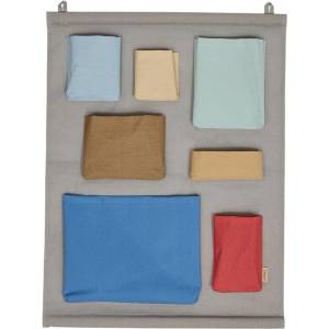 OYOY Mini Сив текстилен висящ органайзер 60x2x80 cm Saga - OYOY Mini (M107714)