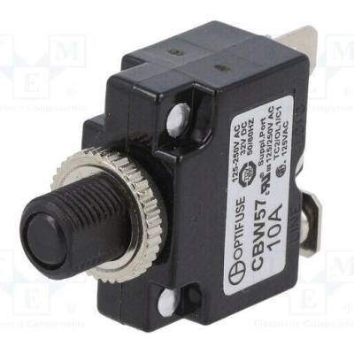 OPTIFUSE CBW57-EL4-10A Pojistka: tepelná; 10A; Imax: 1kA; 125V,250V; 32VDC,50VDC