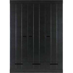 WOOOD Гардероб от черен бор 140x195 cm Connect - WOOOD (360305-Z)