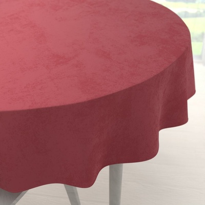 Biante Veľký zamatový okrúhly obrus Velvet Premium SVP-050 Vínovo červený Ø 250 cm