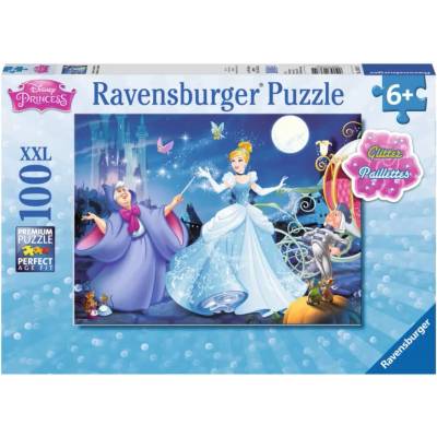 Ravensburger - Puzzle Adorable Cinderella glitter - 100 piese