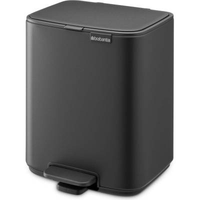 Brabantia Тъмносиво стоманено кошче за боклук с педал 7 l Bo - Brabantia (237980)