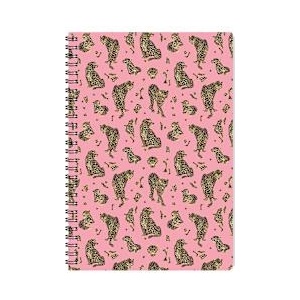 Sentio Тетрадка със спирала B5 80 листа Pink Leopards