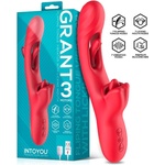 INTOYOU Grant Flipping Tongue Vibrator with 360 Licking Mouth Red