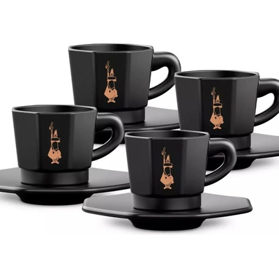 Bialetti šálků s podšálky Perfetto Moka 4 × 75 ml