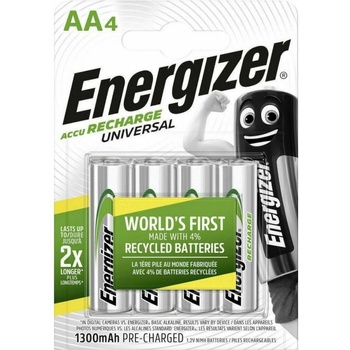 Energizer Акумулаторна батерия Energizer Universal (4828040), AA, 1.2V, 1300 mAh, NiMH, 4 броя (4828040)