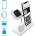 Macally 3-in-1 Apple Charging Stand - док станция за зареждане на iPhone, Apple Watch и Apple AirPods (бял)