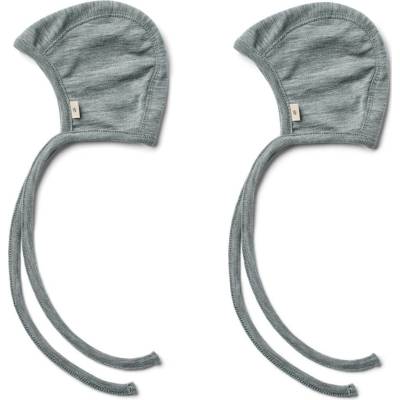 Zaväzovacia čiapočka z merino vlny 2 kusy sivá Melange grey Wheat
