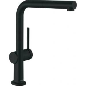Hansgrohe Кухненски смесител Hansgrohe Talis M54 270 с издърпващ се душ, матово черно, 1 струя (72860670)