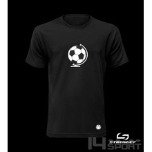 Chlapecké triko STRONGEY SOCCER GLOBE black