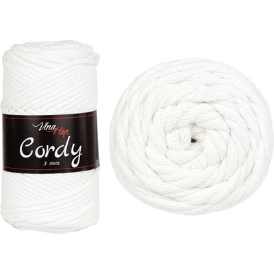 Vlna-hep Cordy 3mm - šňůra bavlna Cordy 3mm: 8171 Krémová