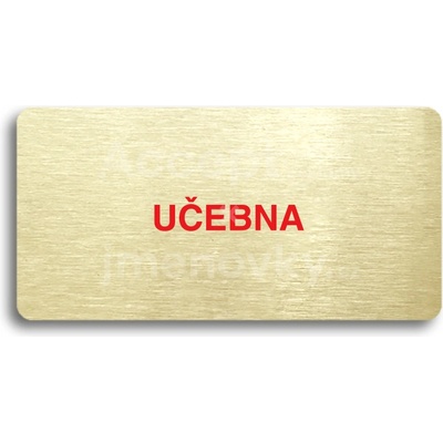 ACCEPT Piktogram UČEBNA - zlatá tabulka - barevný tisk bez rámečku
