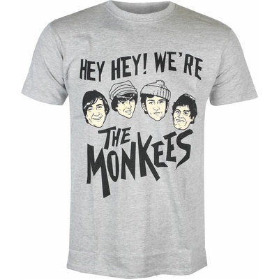 ROCK OFF мъжка тениска Monkees - Hey Hey! - СИВ - ROCK OFF - MONKTS03MG