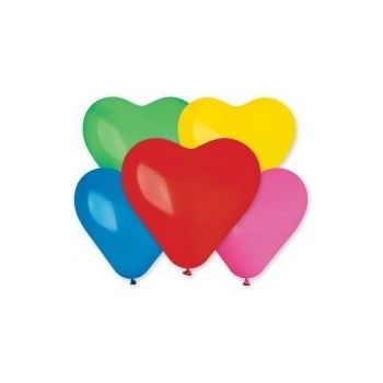 Gemar #080 Balónek srdce 44 cm pastelový mix