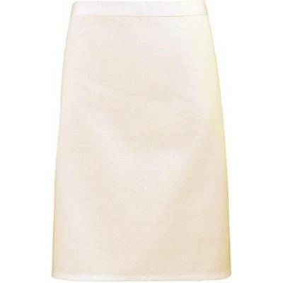 Premier Workwear Středně dlouhá keprová zástěra do gastro provozu přírodní 70 x 50 cm PW151
