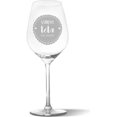 Sablio Pohár na víno Najlepšia teta na svete 490 ml