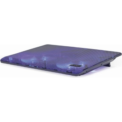 Gembird NBS-2F15-05 čierna / chladiaca podložka pod notebook / 15.6 / 2x LED ventilátor (NBS-2F15-05)