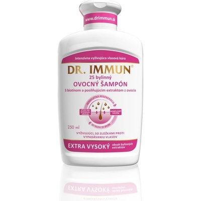 DR. IMMUN Bylinný ovocný šampon 25 bylin výživa, lesk a zdravá pokožka, 250 ml