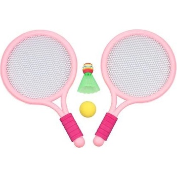 Racket Ball Games sada pálok s loptičkami ružové