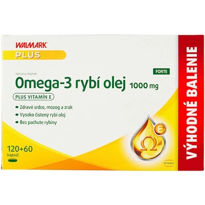 Walmark Omega-3 rybí olej Forte 1000 mg 180 toboliek