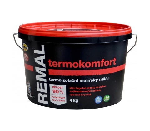 Barvy a laky Hostivař REMAL TERMOKOMFORT 4 KG TERMOIZOLAČNÍ MALÍŘSKÁ BARVA